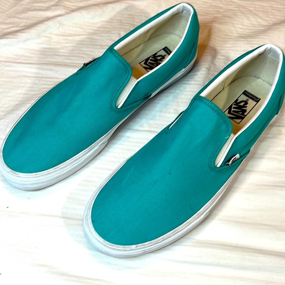 Vans Shoes Vans Mens 4 Vans Classic Slip On Shoes Green Canvas Vans